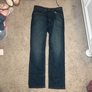 Levis 514 Straight Fit Mens Jeans Dark Wash Denim Blue W34 L34 514-0715